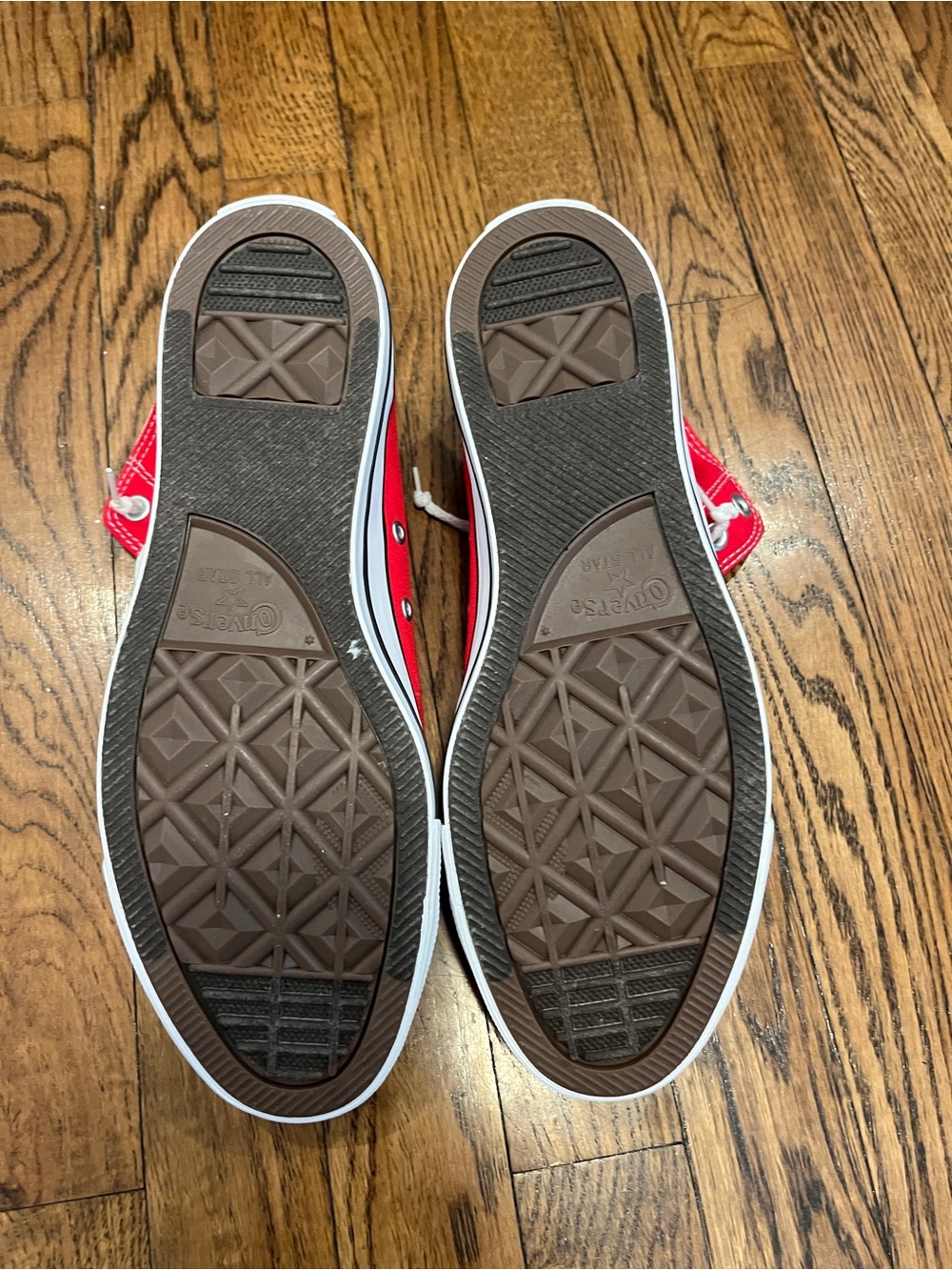 Red Converse All Star Chuck Taylors High Tops - Picture 5 of 10